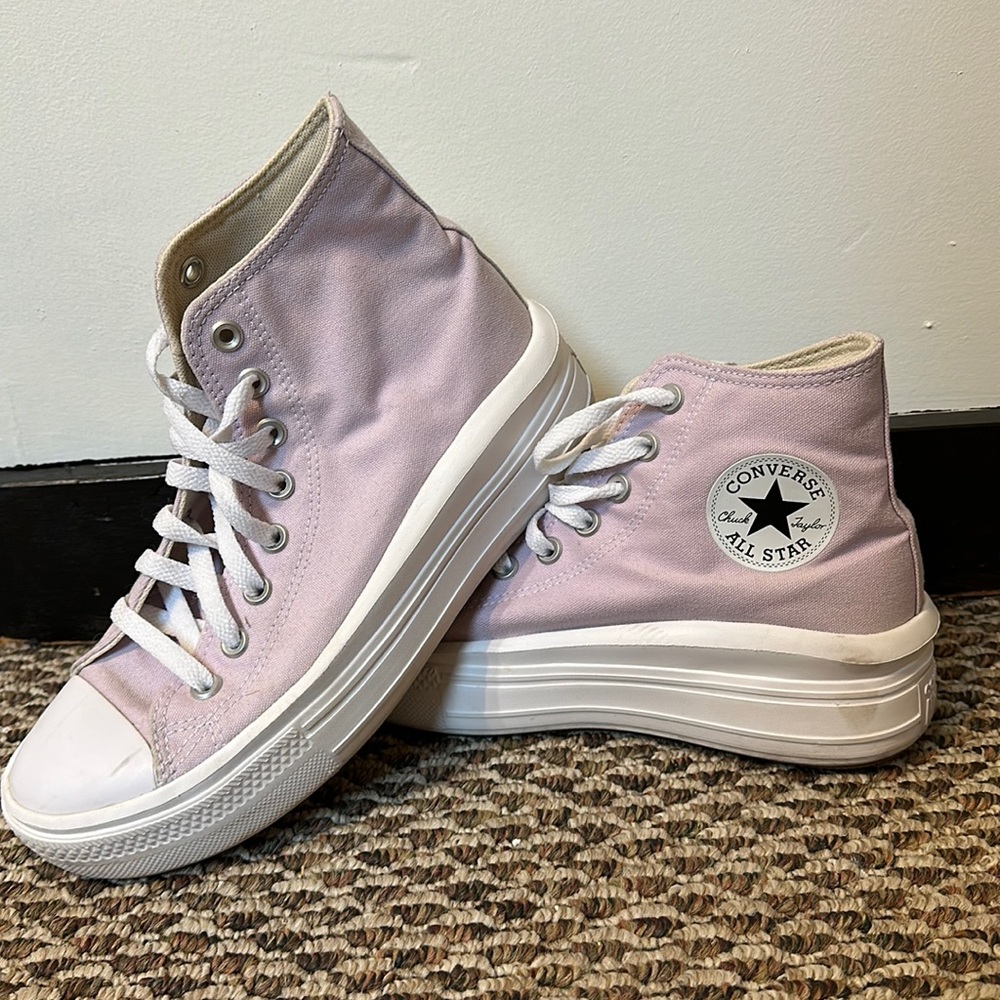 lilac platform converse